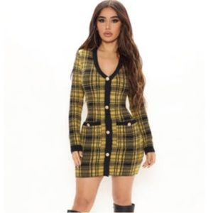 Fashion Nova Power Hour Mini Dress - Mustard 2X